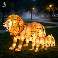 Maßgefertigte Wasserdichte Realistische Löwen-Tierlaterne für Festival, Safari-Park und Wildtier-Themenausstellung