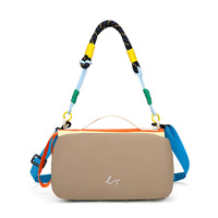 Sac à main urbain en nylon color-block, nouvelle collection 2026, grande capacité, tendance, pour filles, sac de maquillage et de téléphone, bandoulière unique, fermeture éclair
