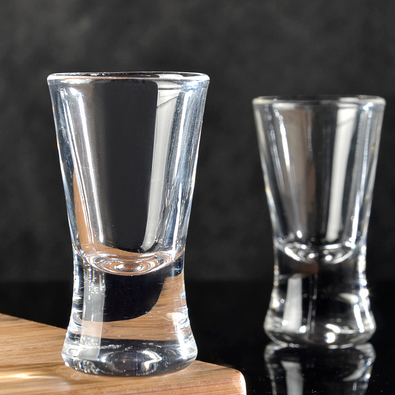 custom logo Thick Bottom Bullet Glass 15ml shot glass