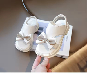 Sandales blanches à nœud pour filles, sandales respirantes pour enfants, sandales de plage pour enfants, sandales d'été pour filles - Product Image 6