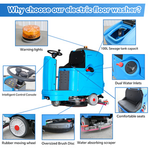 Offres Spéciales : Équipement de Nettoyage de Sols Industriel Robuste, Autolaveuse de Carrelage à Propulsion Chinoise, Petite Autolaveuse Sans Fil - Product Image 4