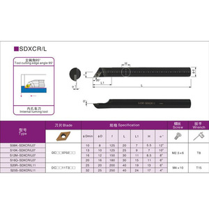 ด้าซาน บอริง ทูล โฮลเดอร์ Cat40 C08K C10K SDXCR07 คาร์ไบด์ รอมบัส อินเซอร์ท CCMT 060204 แบบไม่ใช้น้ำหล่อเย็น - Product Image 5