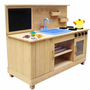Ensemble de <span class=keywords><strong>cuisine</strong></span> éducatif en bois, écologique, non toxique, style tendance, pour enfants de 2 à 7 ans, taille personnalisable - Product Image 1