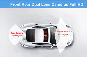 Anstar — caméra de tableau de bord avec rétroviseur, enregistreur vidéo, écran 4.3 pouces, FHD, 1080P, double objectif, DVR - Product Image 5