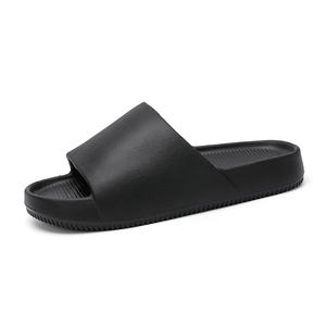 Sandalias de suela gruesa con punta abierta, pantuflas de verano para hombre, zapatos de playa para exteriores, sandalias planas de EVA, estilo casual para caminar. - Product Image 6