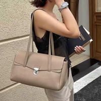 Nouveau Sac à Main Bandoulière de Luxe pour Femme 2026, Marque Célèbre, Cuir Véritable de Haute Qualité, Forme Oreiller, Fermeture à Verrou, Deux Fermetures