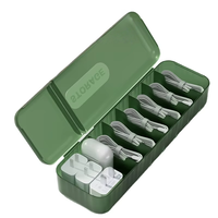 Boîte de rangement de bureau en plastique PP avec couvercle rabattable pour câbles de données, câbles de charge et accessoires de téléphone portable