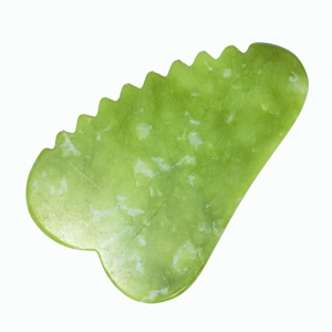 Grand peigne Gua Sha en jade Xiuyan à dents multiples pour le cuir chevelu, le visage et le corps, pour l'acupression - Product Image 3
