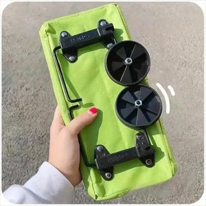 2 in 1 <b>Foldable</b> Storage Bag with Wheel Oxford Cloth Waterproof Grocery Bag Large Capacity Lightweight Shopping <b>Trolley</b> - Product Image 3