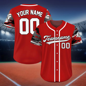 Chemises de baseball respirantes 100% polyester entièrement sublimées maillot de baseball boutonné vêtements d'équipe entièrement personnalisables - Product Image 1