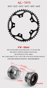 <span class=keywords><strong>Pédalier</strong></span> de vélo de route <span class=keywords><strong>PROWHEEL</strong></span> 130 BCD 170/172,5 mm 50/52/54/56/58/60T Plateaux de <span class=keywords><strong>pédalier</strong></span> avec boîtier de <span class=keywords><strong>pédalier</strong></span> - Product Image 4