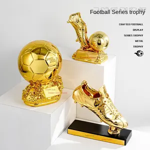 Trofei di calcio trofeo di calcio in resina trofeo personalizzato pallina d'oro sparatutto premio Coppa del mondo vincitori della competizione sportiva