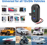 Prise USB 12V pour camping-car, double PD 30W et charge rapide QC3.0, chargeur de voiture avec voyant lumineux bleu et interrupteur