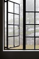 Ventanas Corredizas Modernas de Aleación de Aluminio, Sistema de Balcón con Aislamiento Acústico, Ventanas Corredizas Abatibles hacia Adentro con Vidrio Aislante