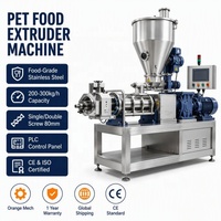 Ligne de production complète de nourriture pour animaux de compagnie, extrudeuse automatique efficace en acier inoxydable 304 CE PLC pour aliments secs et humides pour chiens et chats