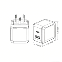 Cargador de Pared Rápido GaN de 30W de Alta Calidad, USB-C PD 3.0, USB-A QC 3.0, Doble Puerto, Ecológico, Garantía de 2 Años, EU/US/UK