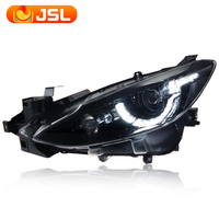 JSL pour Mazda Axela 2013-2016, phare modifié, plug and play, lentille bi-foyers, diode électroluminescente DRL, ensemble de phares