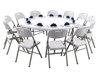 Tables de banquet pliantes rectangulaires et rondes en plastique de conception moderne JDZZ-90 pour la restauration en plein air, les hôtels, les chambres, les hôpitaux, les parcs