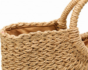 Borse A Tracolla Intrecciata In Vimini Da Donna Rattan Moda Borsa Intrecciata Marrone Spiaggia Paglia Con Portacappello - Product Image 4
