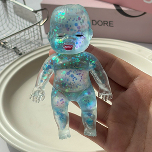 QYS Sparkly Glitter <b>Baby</b> Soft Stretch Squeeze Sensory Fidget Toys Stress Relief Toys TPR Squishies Toys Kids Adults - Product Image 6