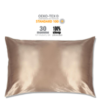 Taie d'oreiller en satin de soie 100 % personnalisée de luxe avec fermeture éclair pour les soins des cheveux et de la peau, usage domestique, commandes en gros