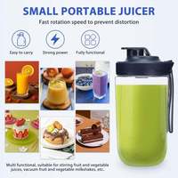 Fabrieksgroothandel 400ml Type-C Oplaadbare Elektrische Blender Mini Draagbare Blender Smoothie Maker Dubbele Beker Fruitpers
