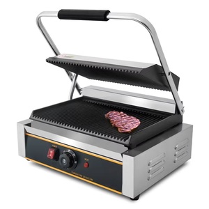 2200W Kommerzieller Elektrischer Panini-Grill Professioneller Sandwich-Maker mit Gerilltem Kontaktgrill für Burger 811E - Product Image 4