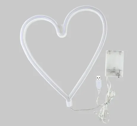 LED Heart Love ป้ายโคมไฟนีออนสําหรับโต๊ะตกแต่งผนังร้านอาหารบาร์สํานักงาน