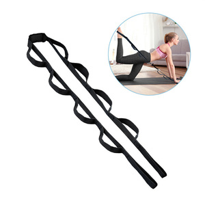 Correa de Yoga y Pilates Negra de Alta Elasticidad, Equipo de Yoga para Esculpir el Cuerpo, Unisex, Portátil, Plegable, Multifuncional - Product Image 5