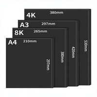 Expédition rapide, papier cartonné noir A1 350 g/m², feuilles de carton épais, A3 A4, emballage en boîte, feuilles de papier noir laser double face