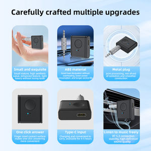 En stock Mini <span class=keywords><strong>kit</strong></span> stéréo sans fil <span class=keywords><strong>Bluetooth</strong></span> pour <span class=keywords><strong>voiture</strong></span>, récepteur audio <span class=keywords><strong>Bluetooth</strong></span> 3,5 mm en ABS, adaptateur de <span class=keywords><strong>voiture</strong></span> avec port AUX, chargeur pour récepteur <span class=keywords><strong>Bluetooth</strong></span> 5.3 - Product Image 3
