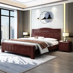 Hochwertige holz-schlafzimmer-sets möbel massivholz bettgestell holz-etagenbett/doppelbett