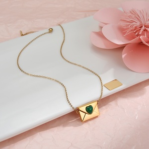 Collana Personalizzata in Acciaio Inossidabile con <span class=keywords><strong>Pietre</strong></span> Naturali, Collana con Incisione Segreta 'Amore Segreto' per San Valentino - Product Image 4