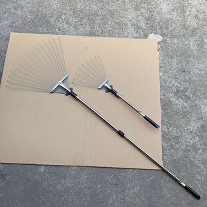 Râteau industriel rétractable en fer à dents multiples en fil d'acier réglable pour l'élimination de l'herbe dans le jardinage - Product Image 4