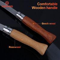 YUEYANG Draagbaar Fruitmes 3CR13 Staal Lemmet Rozenhout Handvat Buiten Camping Overleving Vouwmes Utility Mes DIY OEM Eenvoudig
