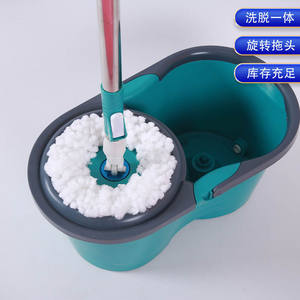 Droog Nat Reinigingstool Met 360 ° Roterende Dweil Emmer Roestvrijstalen Bloemensnijder Set Aparte Vuil Schoon Water Voor Reiniging - Product Image 5
