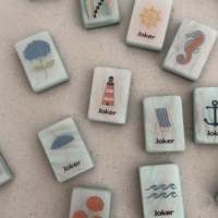 Jeu de Mahjong américain personnalisé avec 160 tuiles en acrylique vertes de la côte est pour 4 personnes, luxe et élégance, divertissement pour adultes