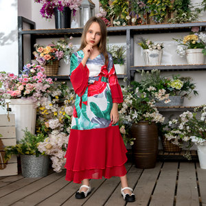 <span class=keywords><strong>Tenue</strong></span> de vacances pour mère et fille, pays <span class=keywords><strong>du</strong></span> Moyen-Orient, vêtements pour femmes de Dubaï, robe - Product Image 3