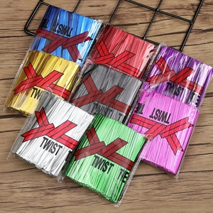 Ataduras Metálicas Multicolor para Bolsas de Dulces, Embalaje de Repostería, Bolsas de Celofán, Ataduras para Piruletas <span class=keywords><strong>y</strong></span> Postres - Product Image 1
