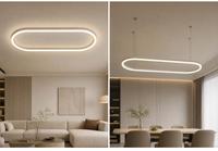 G3NEW Luminaire linéaire LED connectable 50W 60W Garantie 5 ans Lampe suspendue en aluminium pour salle de sport Noir/Blanc 5000K/6000K/3500K