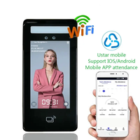 Terminal DE ASISTENCIA DE TIEMPO facial 3D biométrico de 5 pulgadas, sistema de Control de acceso de puerta, servidor en la nube, aplicación WIFI con Software gratuito y SDK