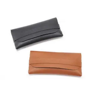 Customize Retro Vintage Glasses Pouches Soft PU Eyewear Bag Leather Packaging Sunglasses Case