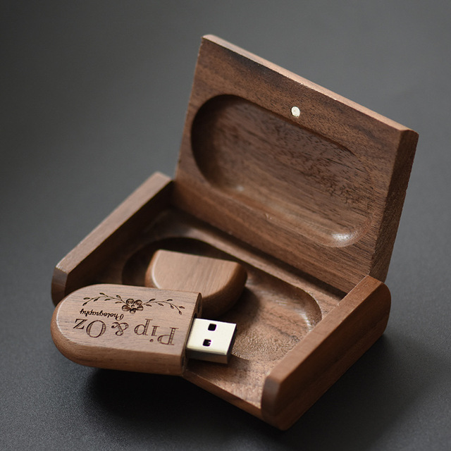 Custom Wooden USB Flash Drive 16GB 128GB 2.0 Memory Disk  USB Stick Maple Bamboo 4GB USB 3.0