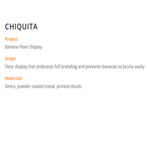 Expositor de pie para plazas de exhibición, de metal cromado y acrílico blanco, modelo Banana Floor Wholesale <span class=keywords><strong>Chiquita</strong></span> - Product Image 6