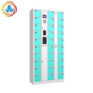 Casier intelligent personnalisé pour salle de sport et hôtel, avec accès par reconnaissance faciale, mot de passe et empreinte digitale, assemblé, pour gare ferroviaire, en acier laminé à froid - Product Image 1