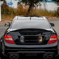 Lèvre de coffre arrière de voiture ABS Carbon Look R Style pour Mercedes Benz Classe C W204 LCI C350 C63 C74 AMG Sedan 2006-2015