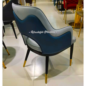 Sedia da pranzo con foro a forma di U di buona qualità colore contrario sedia da pranzo in ecopelle per Hotel - Product Image 4