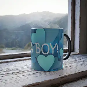 It's a Boy Magic Color Morphing coffee ceramic sublimation Mug for Baby Pregnancy Revealing Announcement Gift
