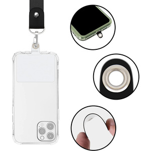 Clip de lien de corde suspendu de téléphone portable Ultra robuste en PVC Transparent avec pièce de fixation de Patch d'évent en métal Patch Anti-<span class=keywords><strong>perte</strong></span> - Product Image 1