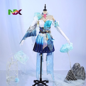 Disfraz de <span class=keywords><strong>Cosplay</strong></span> de Naraka Bladepoint, <span class=keywords><strong>Hu</strong></span> <span class=keywords><strong>Tao</strong></span>, Linterna Azul, Atuendo de Juego de Anime Antiguo para Mujer, G5508 - Product Image 1